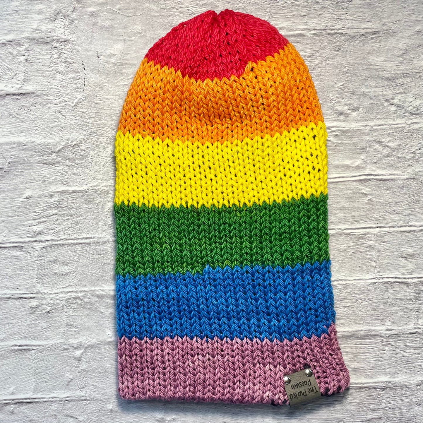 Rainbow Pride - Pride - Double Layer Reversible Superwash Worsted Wool Hat
