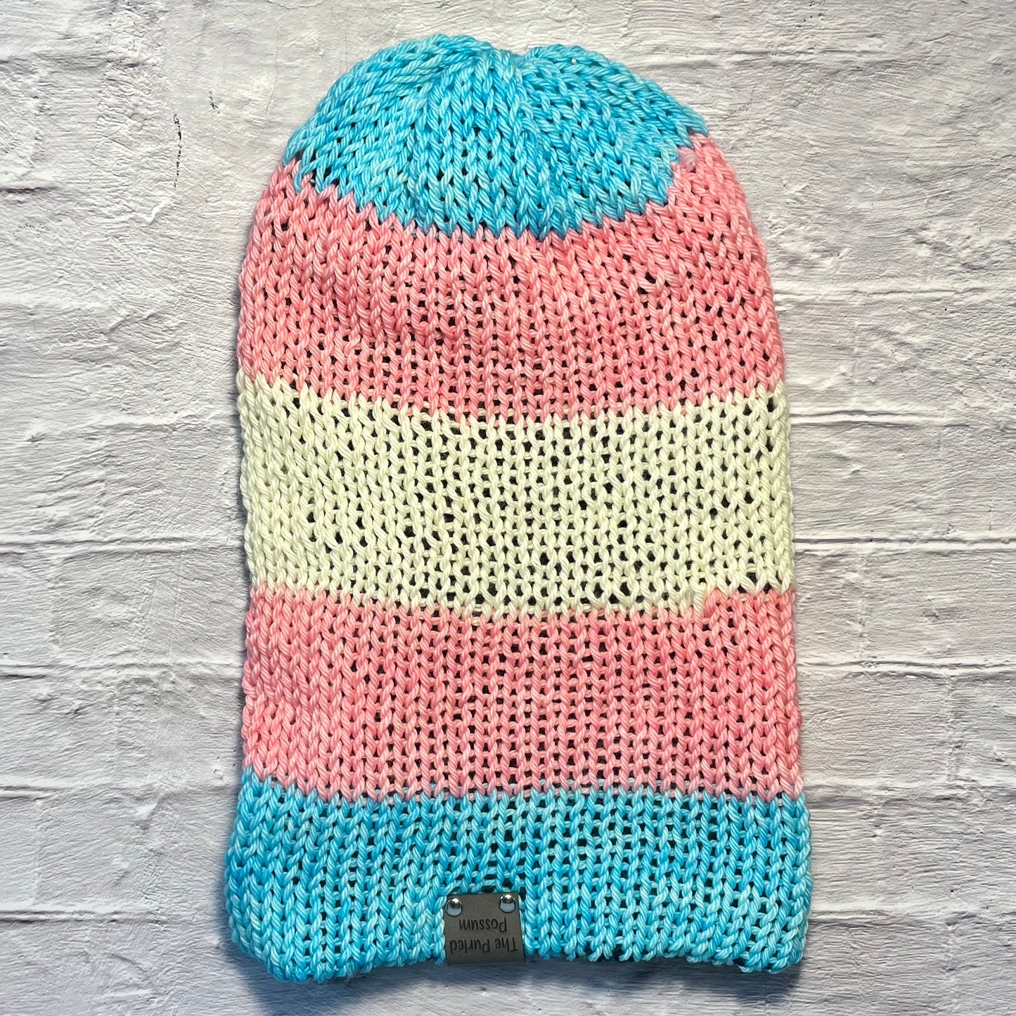 Trans Pride - Pride - Double Layer Reversible Superwash Worsted Wool Hat