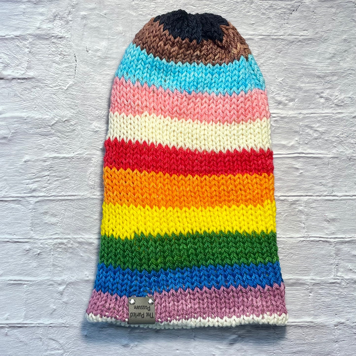 Progress Pride - Pride - Double Layer Reversible Superwash Worsted Wool Hat