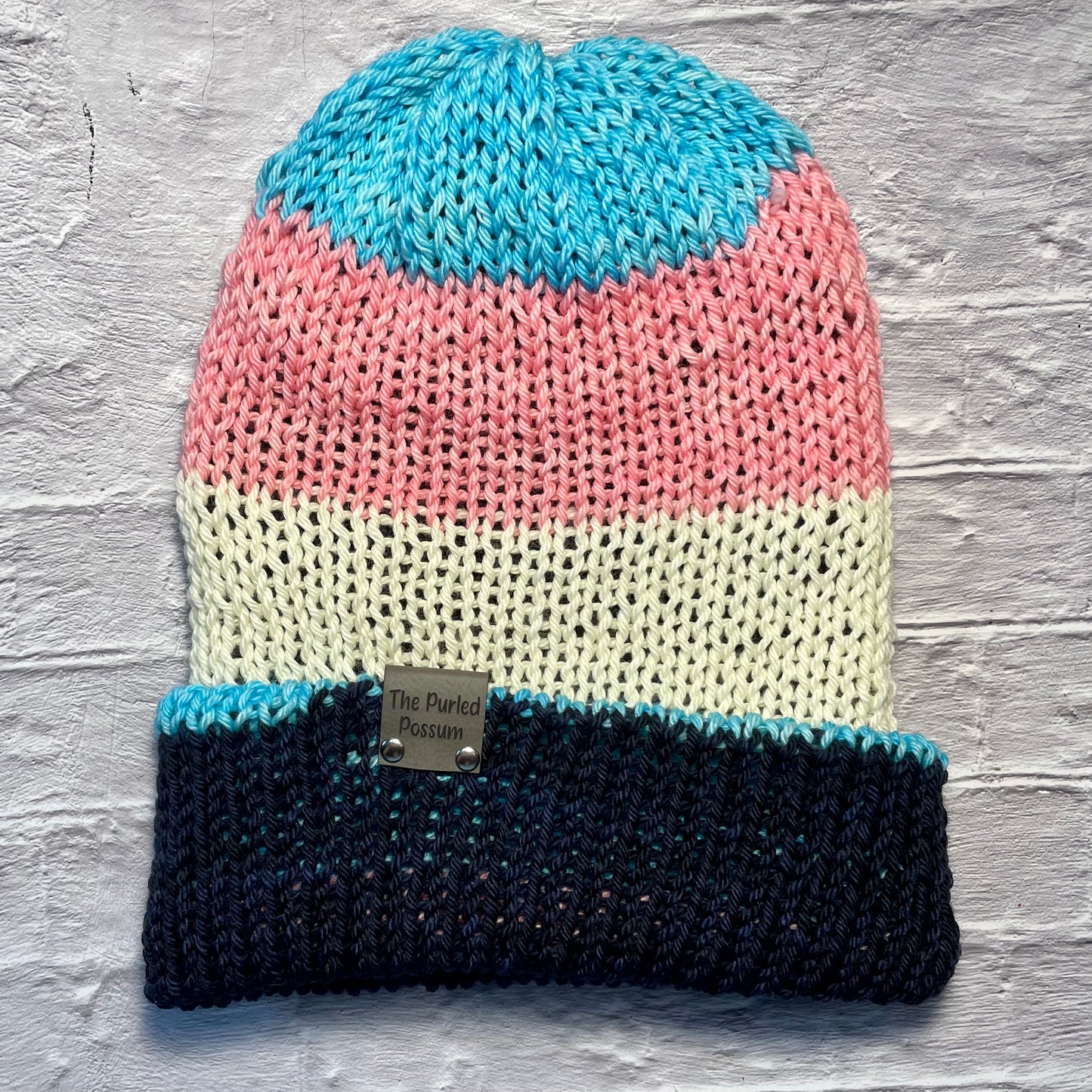 Trans Pride - Pride - Double Layer Reversible Superwash Worsted Wool Hat